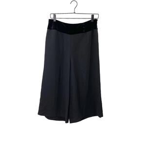 Jared Ross Pants Size 6 Black Culottes Wide Velour Waistline Cocktail Formal NEW